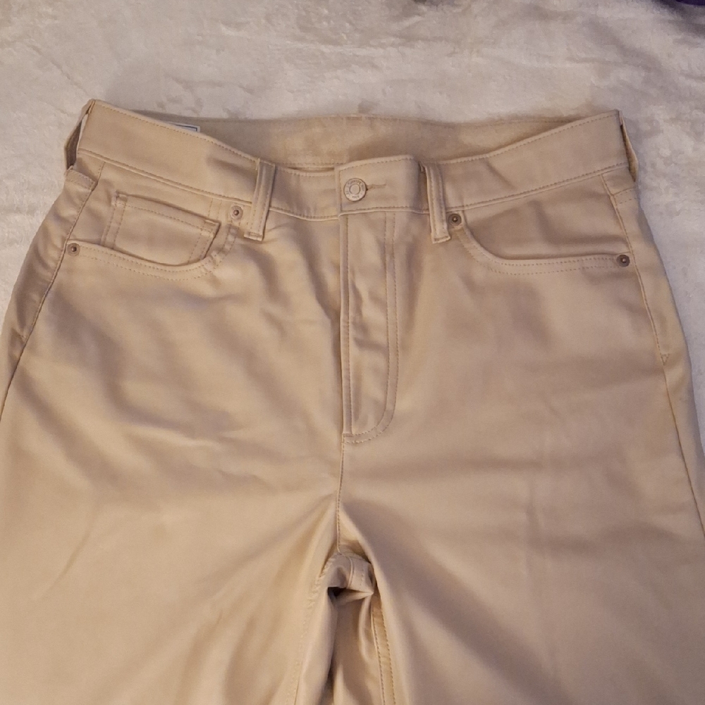 Faux Leather GAP Beige Pants